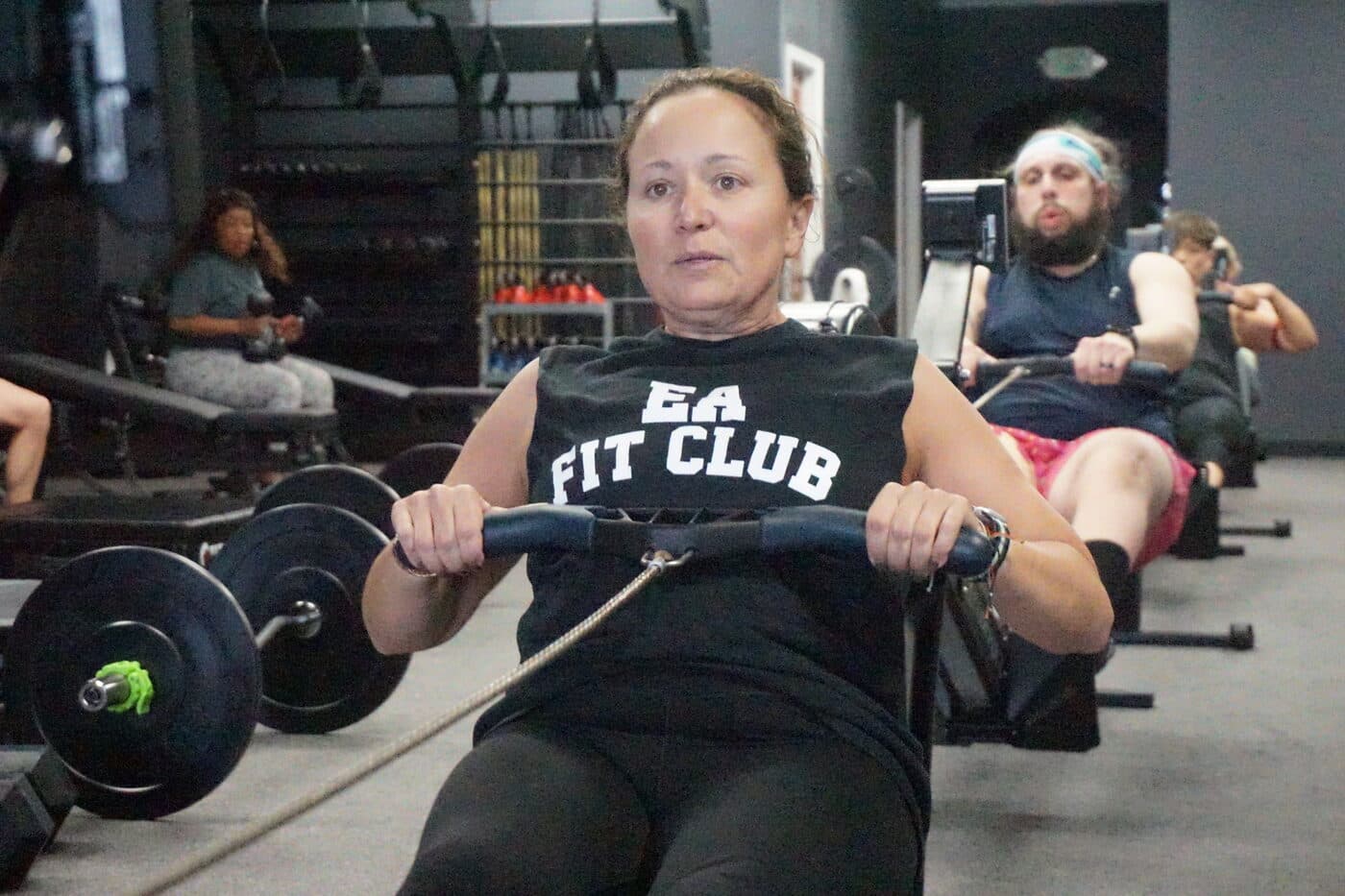 EA Fit Club member training during a small-group class in Cockeysville, MD