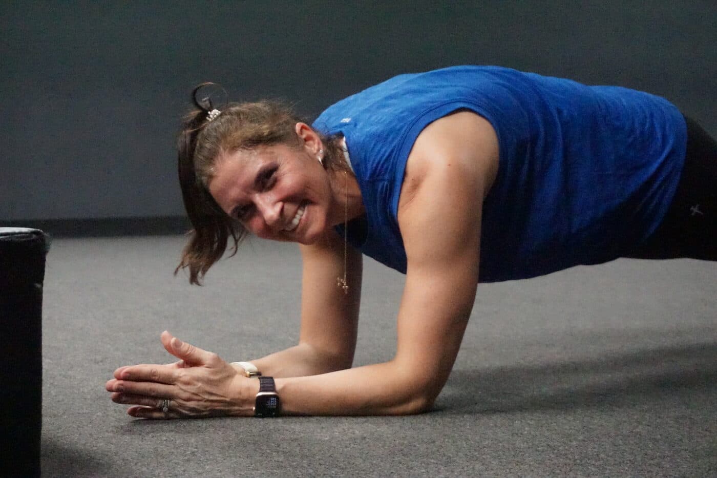EA Fit Club member training during a small-group class in Cockeysville, MD