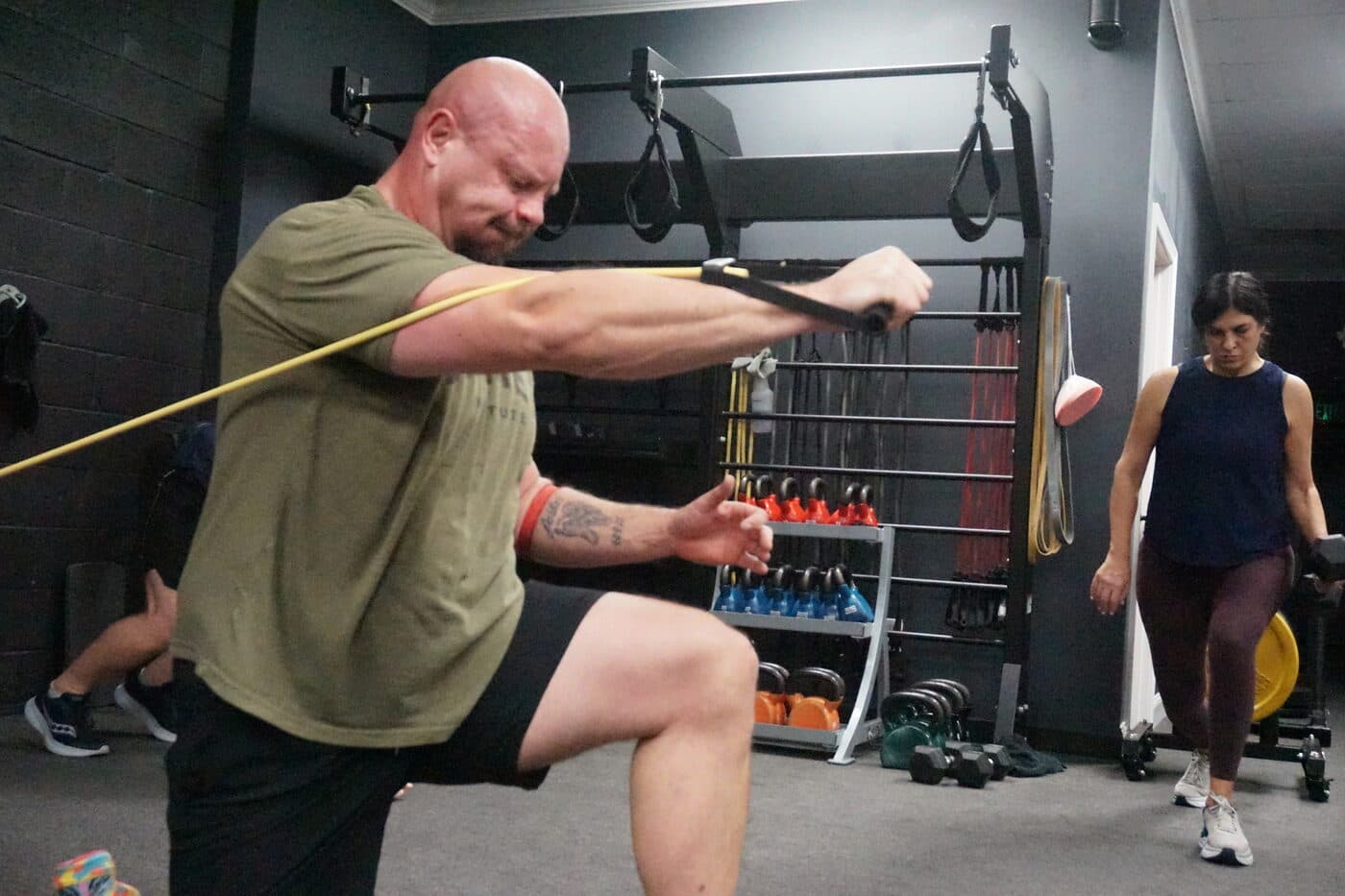 EA Fit Club member training during a small-group class in Cockeysville, MD